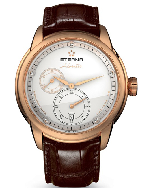 Eterna Mens 7660.69.67.1274 Adventic Spherodrive Automatic Limited Edition Rose Gold White Dial Watch